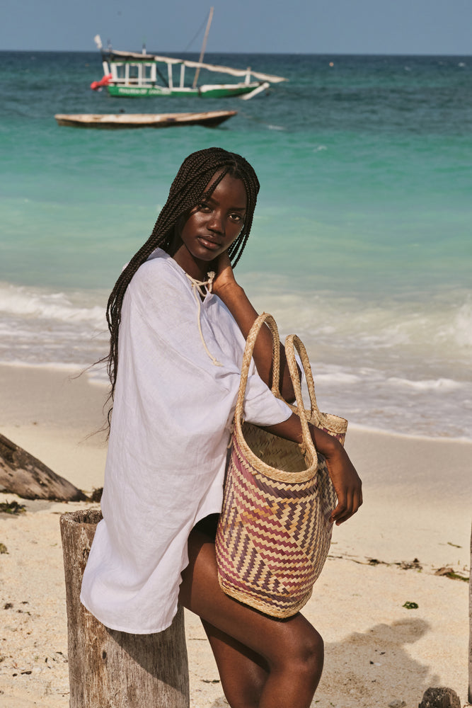 
                  
                    Hazel Loose Fitting  Linen  Poncho - Island Tribe
                  
                
