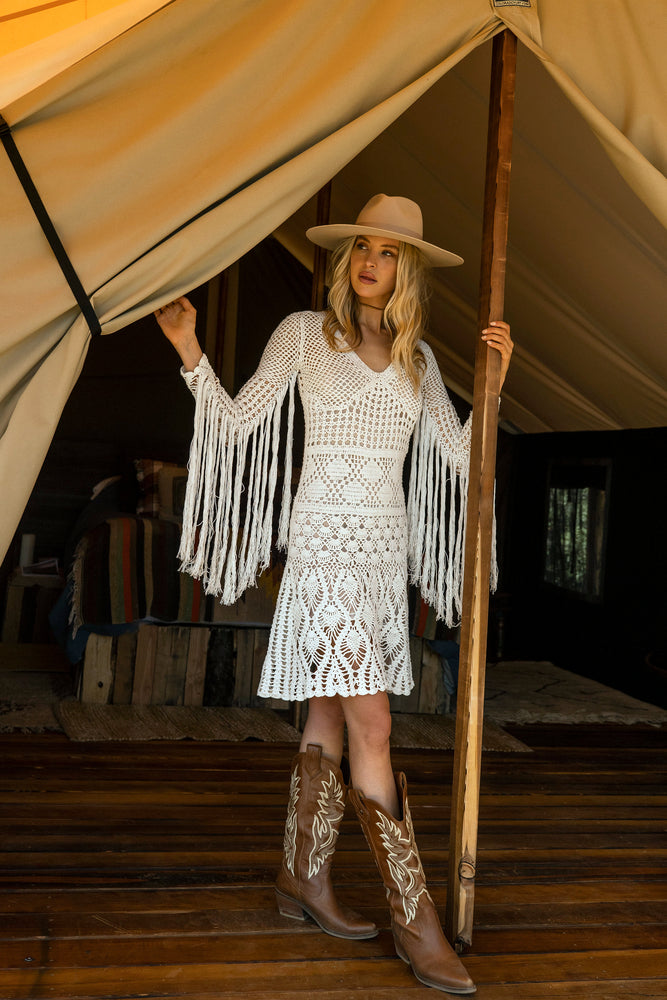 Lovina Fringe Macrame Dress – Island Tribe
